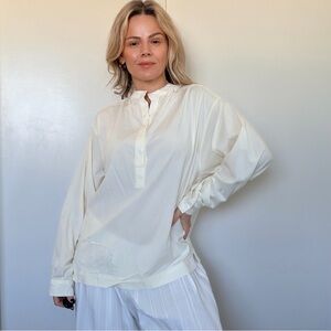 Almina Concept Band Collar Button Up